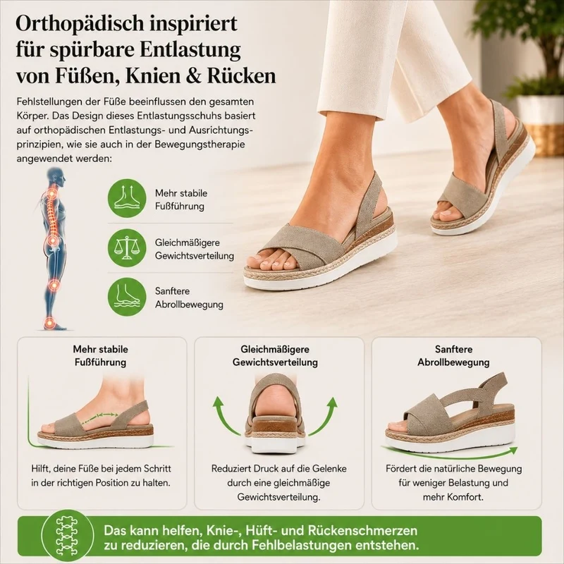 OrthoStella Komfort-Sandalen | Rutschfest & Federleicht