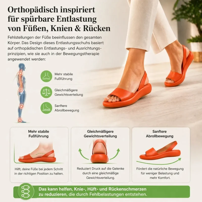 OrthoSandale Komfort-Sandalen | Rutschfest & Federleicht