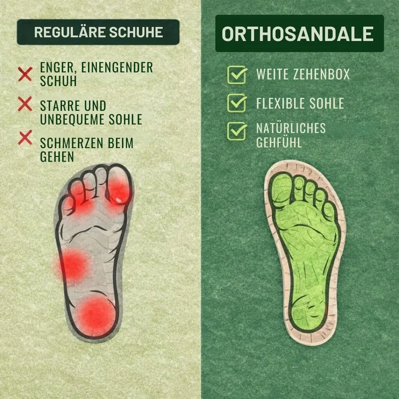 OrthoSandale Komfort-Sandalen | Rutschfest & Federleicht