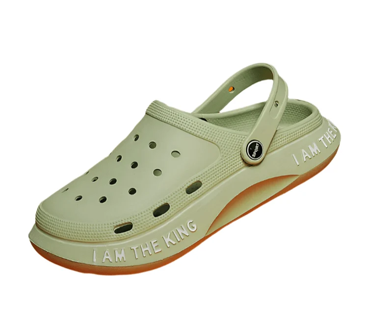 Herren-Sommerclogs-Sandalen - EVA-Strandschuhe mit Löchern, Größe L (45)