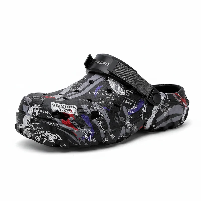 Camouflage-Plateausandalen für Damen und Herren – Stilvolle Clogs und Strandsandalen