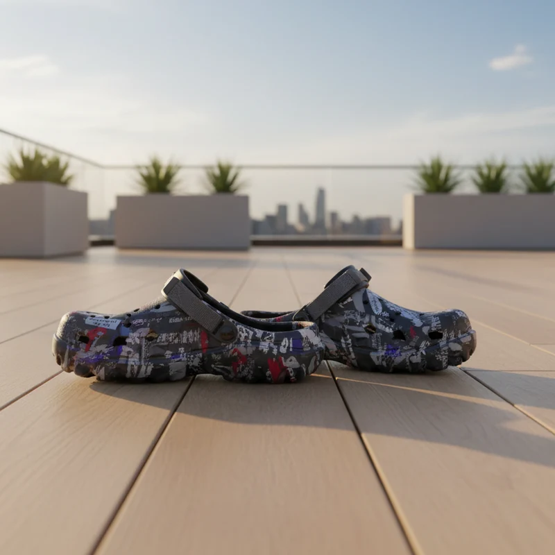 Camouflage-Plateausandalen für Damen und Herren – Stilvolle Clogs und Strandsandalen