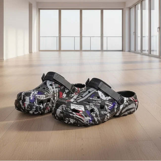 Camouflage-Plateausandalen für Damen und Herren – Stilvolle Clogs und Strandsandalen