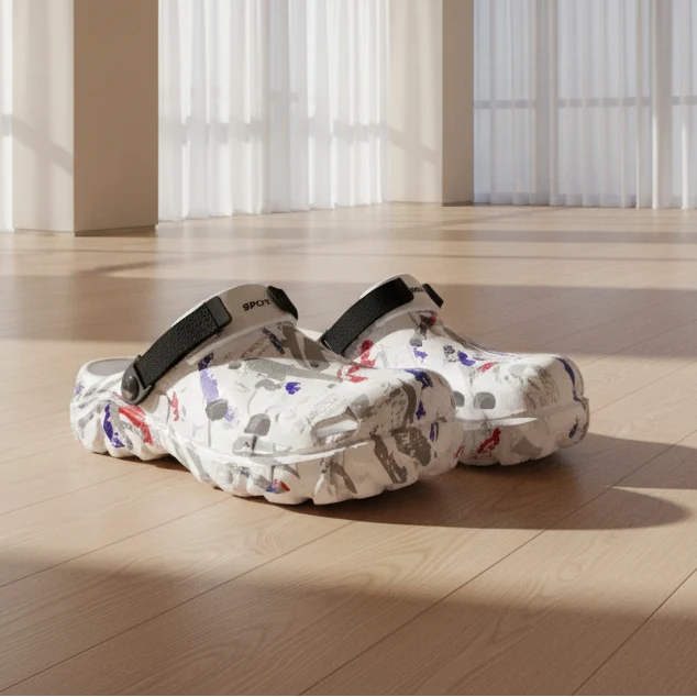 Camouflage-Plateausandalen für Damen und Herren – Stilvolle Clogs und Strandsandalen