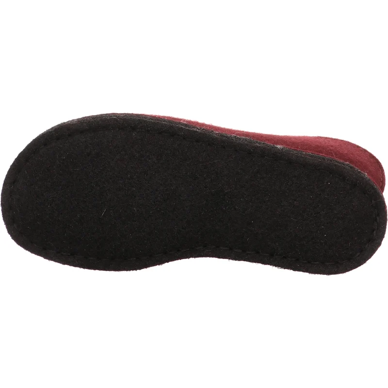 Haflinger Hausschuh Flair smiley bordo