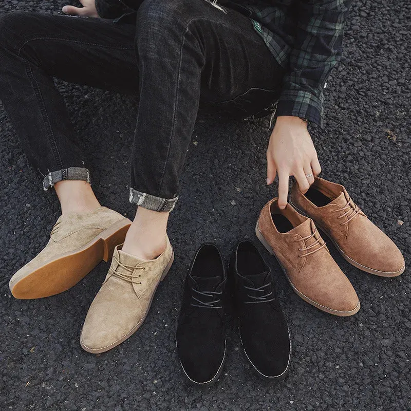Herren-Schnürschuhe aus Wildleder im Oxford-Stil