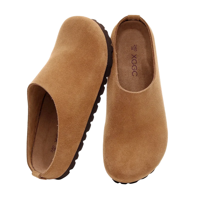 Sandalen mit Korkfußbett und Fußgewölbeunterstützung – bequeme, rutschfeste Lederclogs