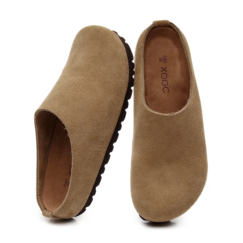 Sandalen mit Korkfußbett und Fußgewölbeunterstützung – bequeme, rutschfeste Lederclogs