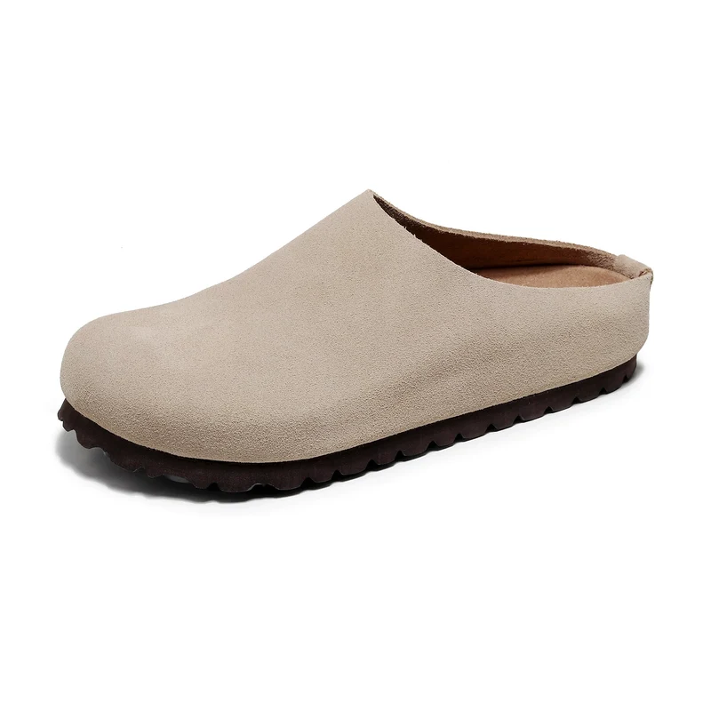 Sandalen mit Korkfußbett und Fußgewölbeunterstützung – bequeme, rutschfeste Lederclogs