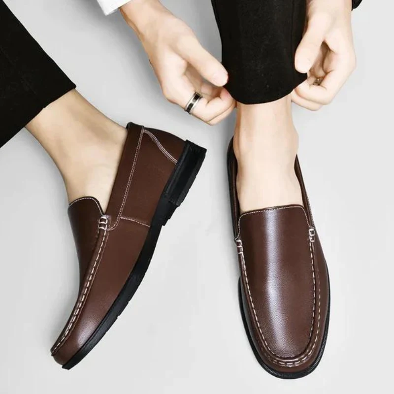 Herren-Slipper aus echtem Leder