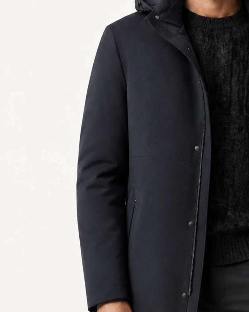 High-End Goose Down-Lined Parka with Mink Fur Hood