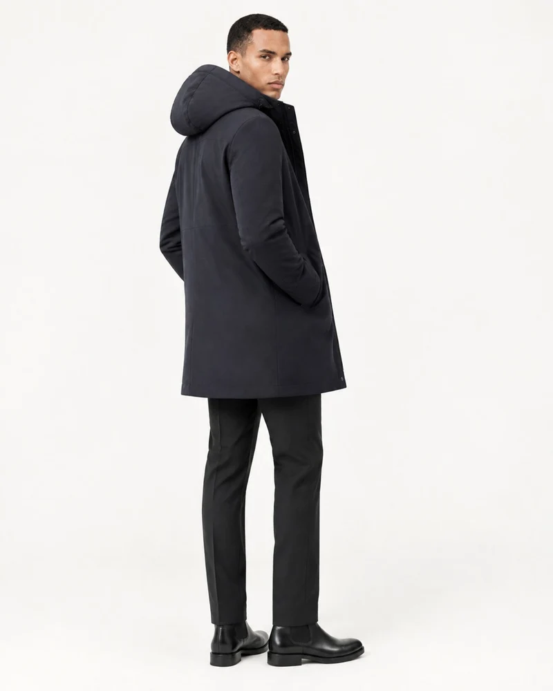 High-End Goose Down-Lined Parka with Mink Fur Hood