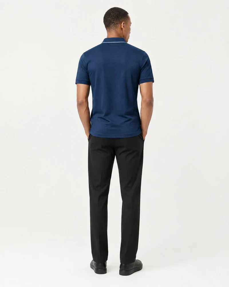 Lightweight Acetate Short-Sleeve Polo Shirt