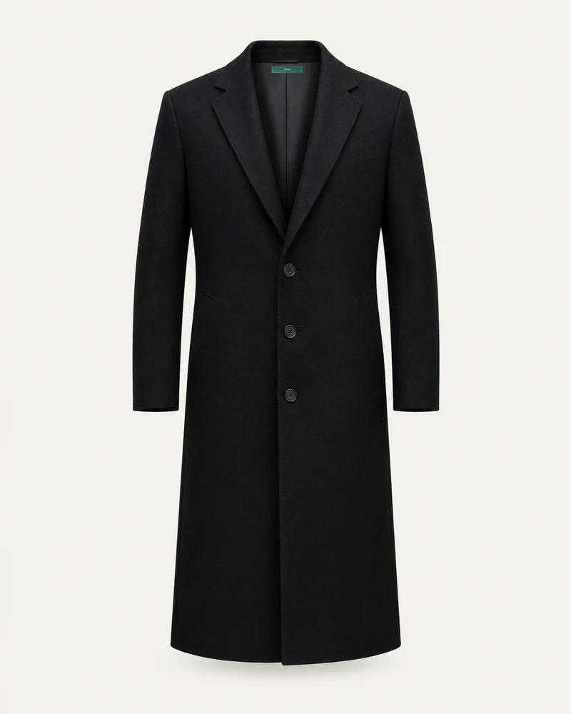 NY Double-Faced Silk and Cashmere Wool Topcoat