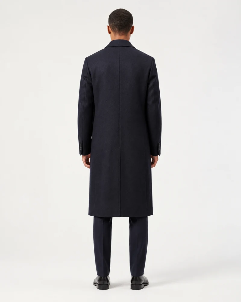 NY Double-Faced Silk and Cashmere Wool Topcoat