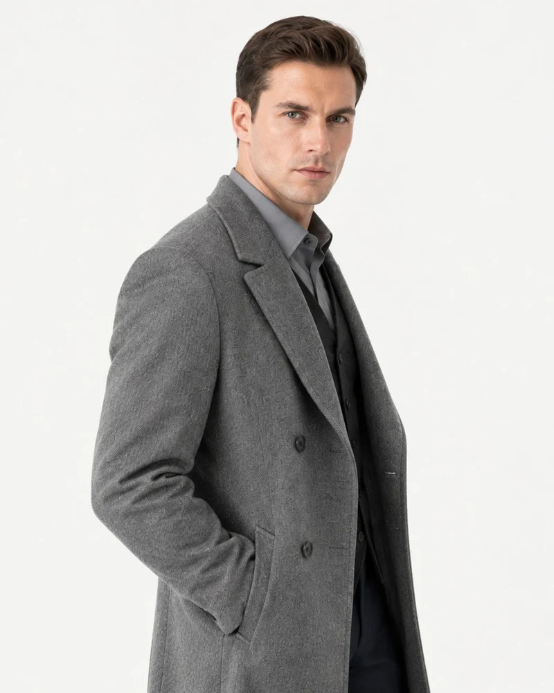 Over-the-Knee Double-Faced Wool Overcoat
