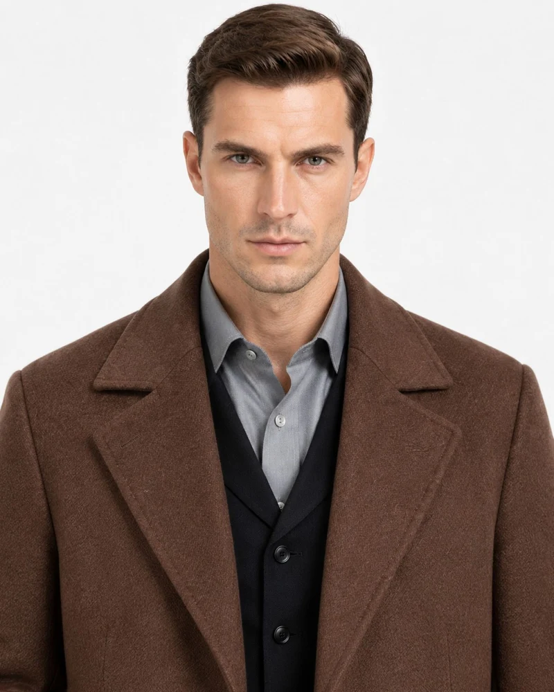 Over-the-Knee Double-Faced Wool Overcoat