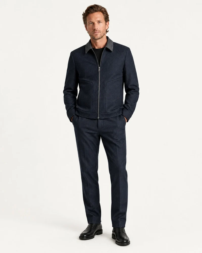 Boston Short Double-Faced Wool Jacket