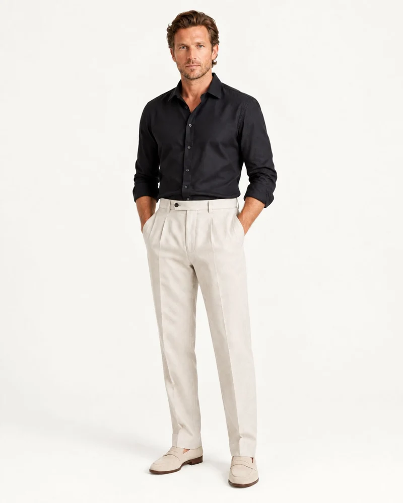 Cannes Pull-On Straight Leg Dress Pants