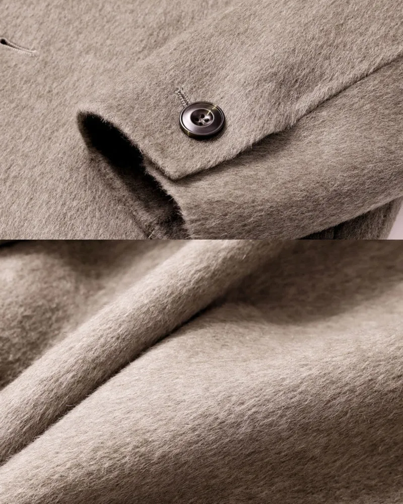 Hamptons Lined Wool Coat with Lapels