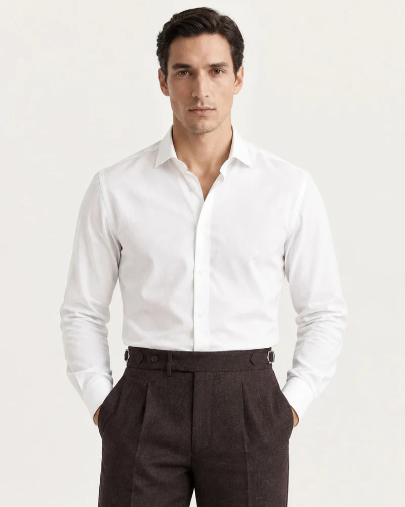 Wrinkle-Resistant Double-Pleated Dress Trousers