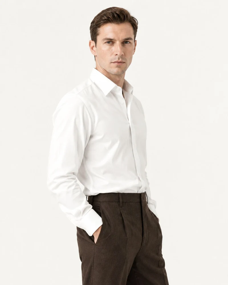 Wide-Leg Hollywood Waist Trousers
