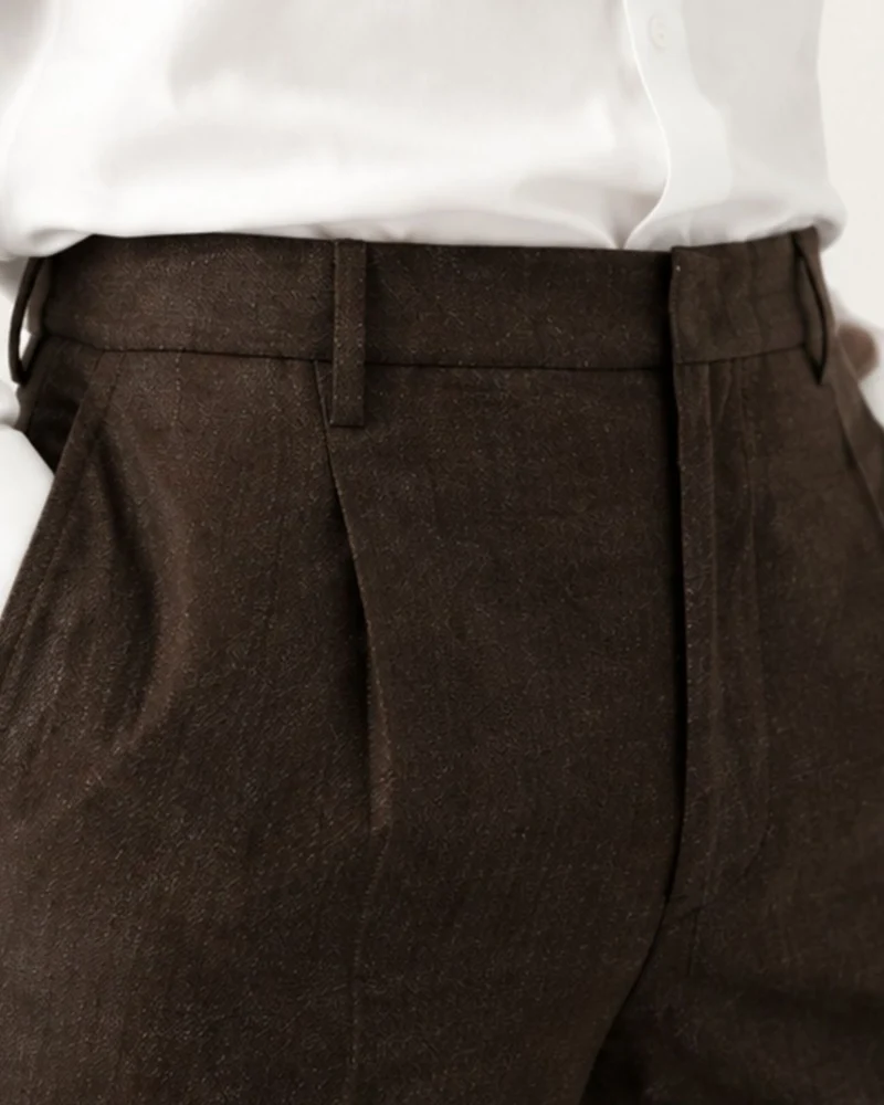Wide-Leg Hollywood Waist Trousers
