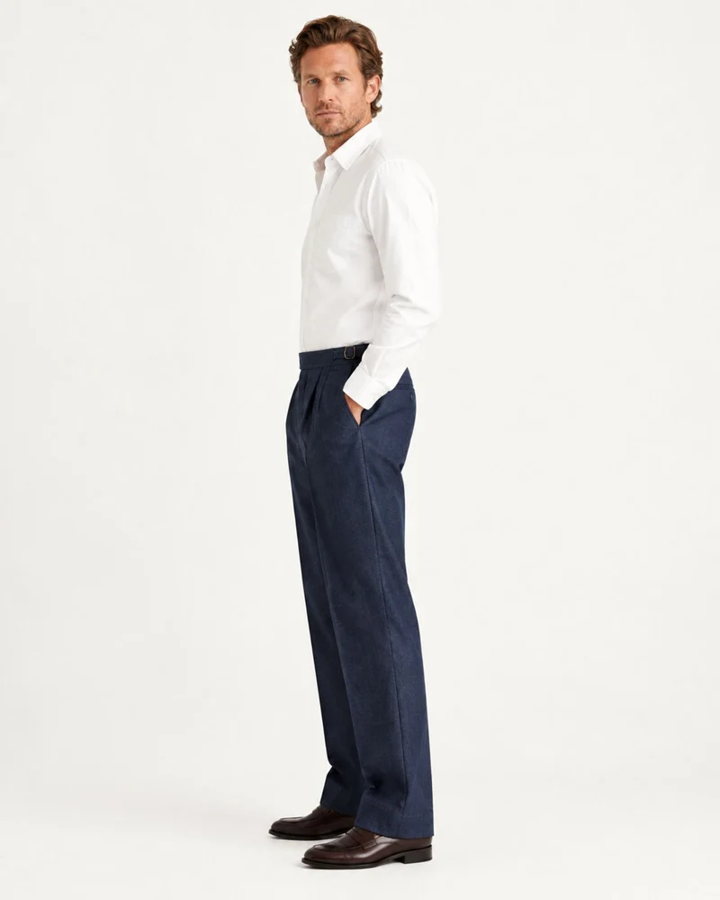 Paris Relaxed Fit Yarn-Dyed Gurkha Trousers