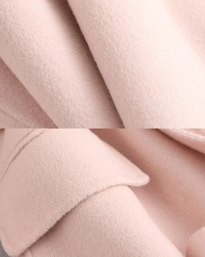 Hamptons Fox Fur Collar Embellished Wool Cashmere Coat