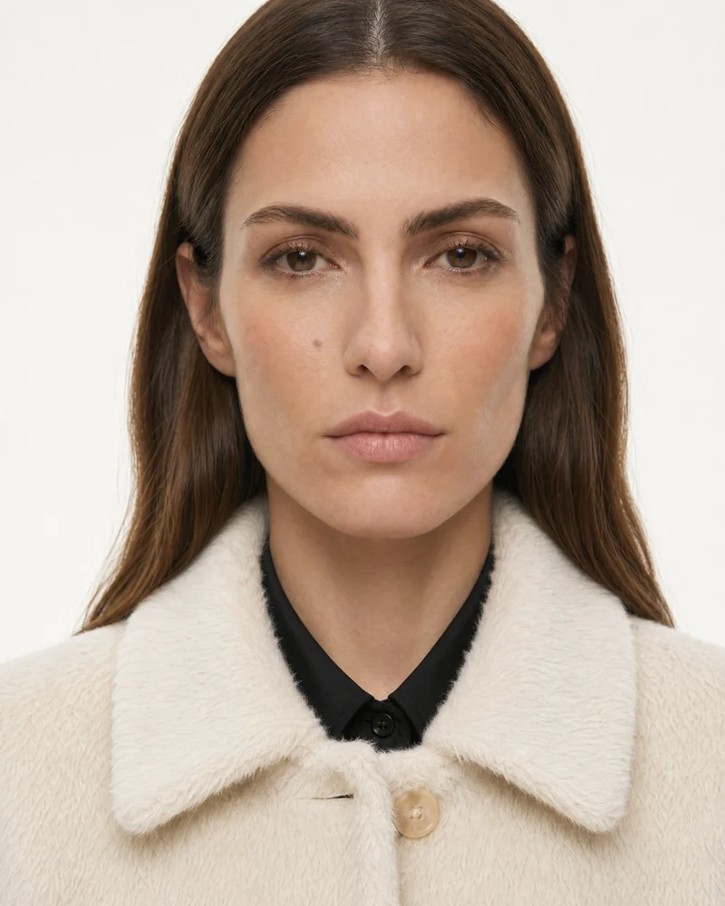 Relaxed Fit Mid-Length Suri Alpaca Coat