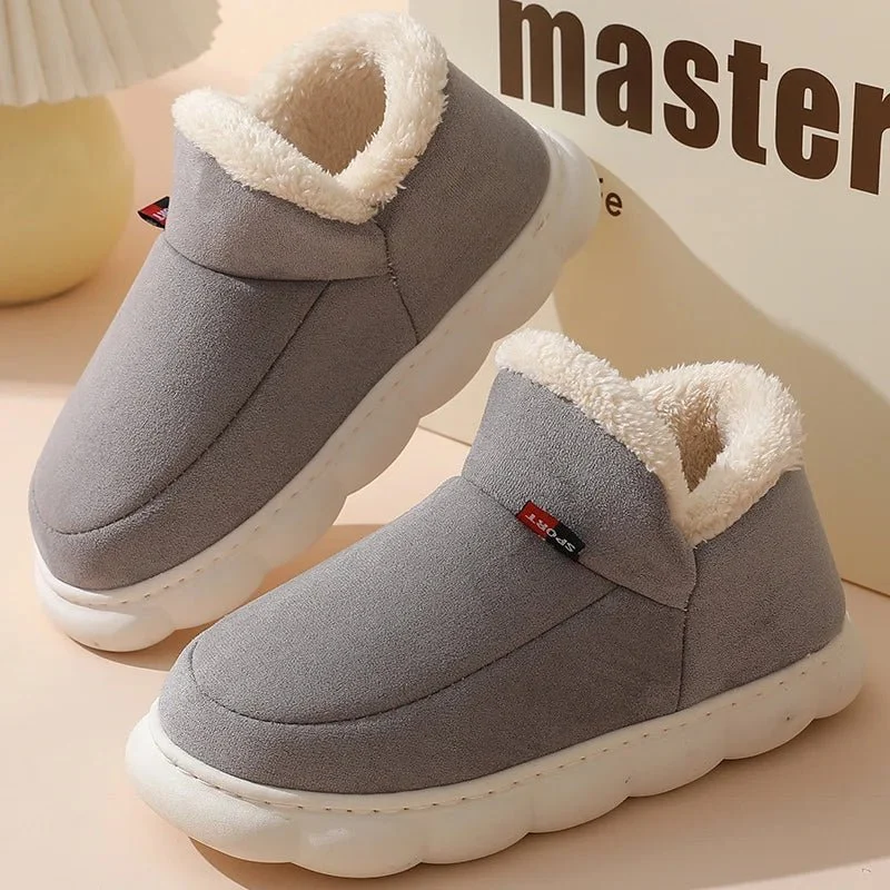 Asgard Winterkuschelpantoffeln für Damen und Herren – rutschfeste Fell-Schneestiefel