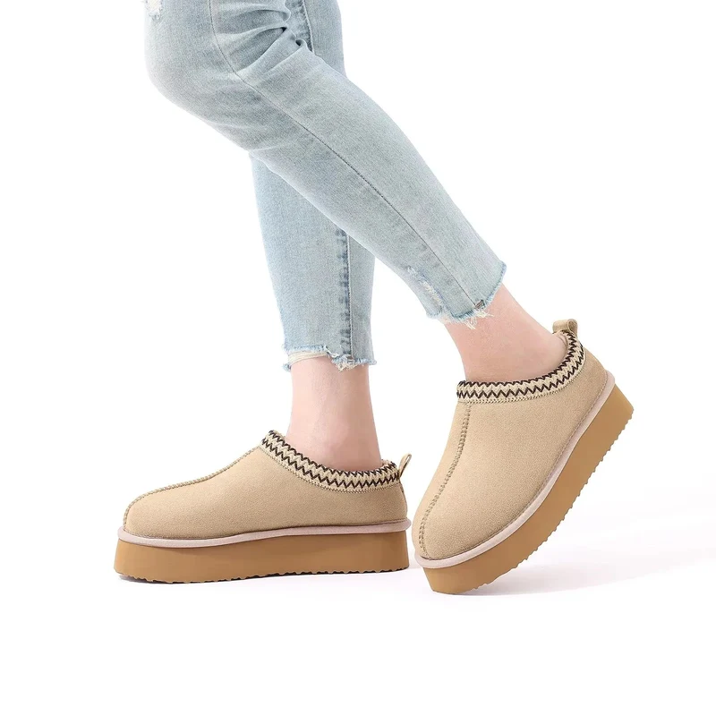 Crestar Damen-Winterpantoffeln – Kuschelige Plüsch-Stiefeletten für drinnen und draußen