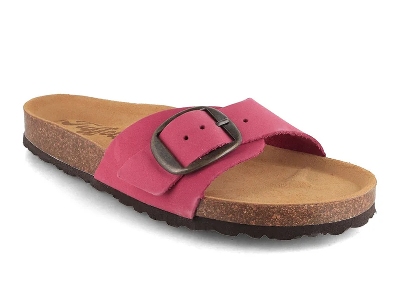 Tuffeln Fehmarn Ledersandale, fuxia