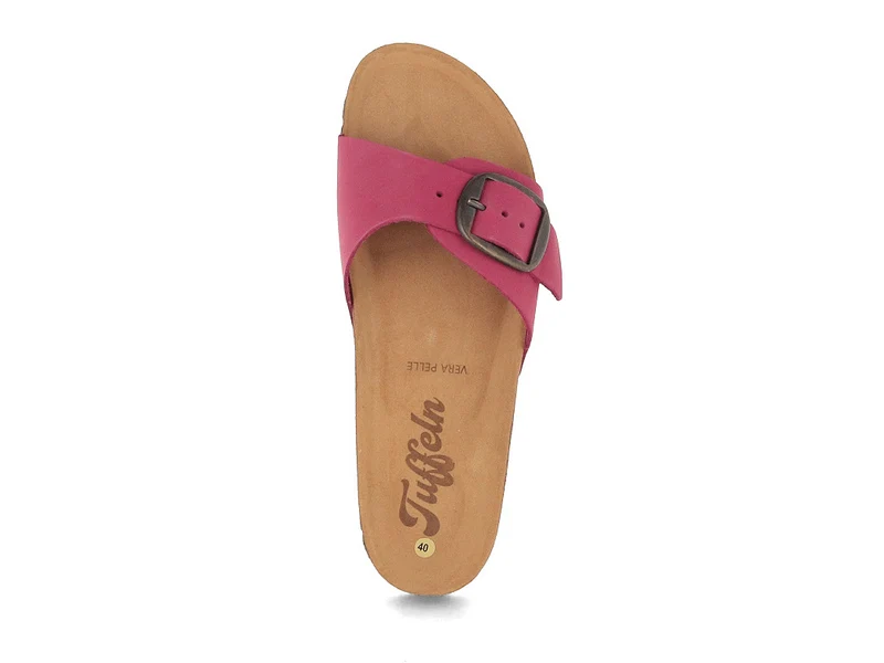 Tuffeln Fehmarn Ledersandale, fuxia