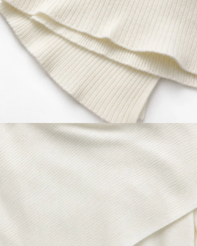 Mina Asymmetrical Draped Knit Shawl Top