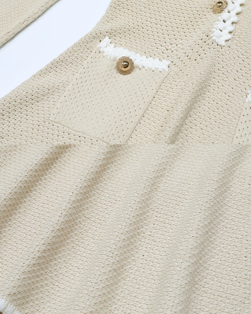 Georgina Long-Sleeve Cutout Ruffle Knit Dress