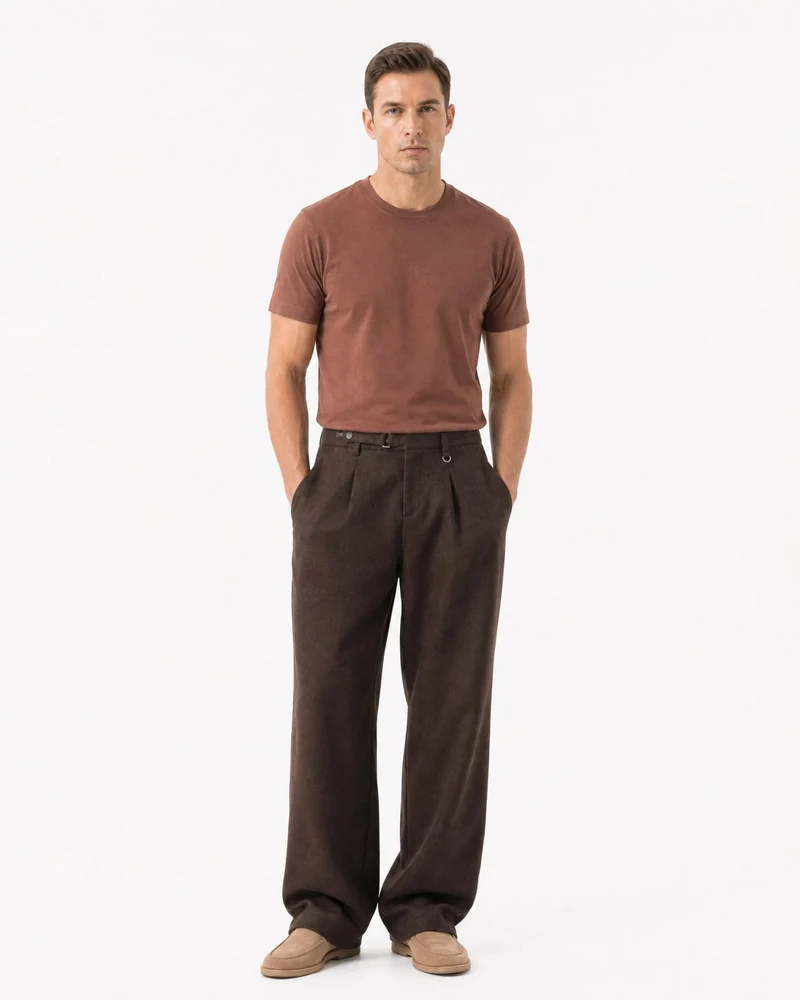 Ny Drapey Pleated Adjustable Trousers