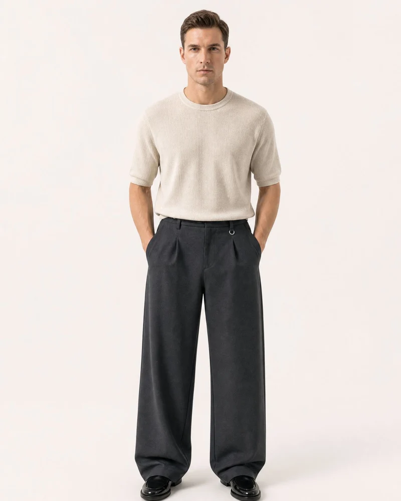 Ny Drapey Pleated Adjustable Trousers