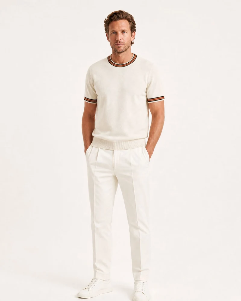 Dakota Relaxed Fit Wool Short-Sleeve T-Shirt Sweater