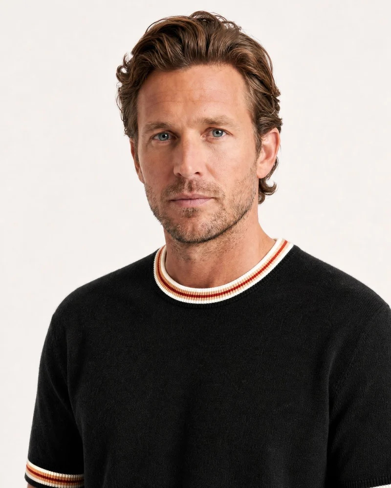 Dakota Relaxed Fit Wool Short-Sleeve T-Shirt Sweater