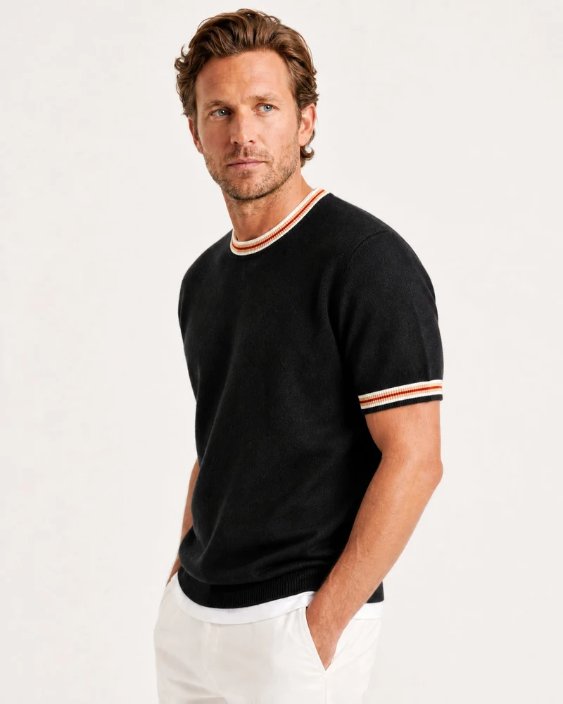 Dakota Relaxed Fit Wool Short-Sleeve T-Shirt Sweater