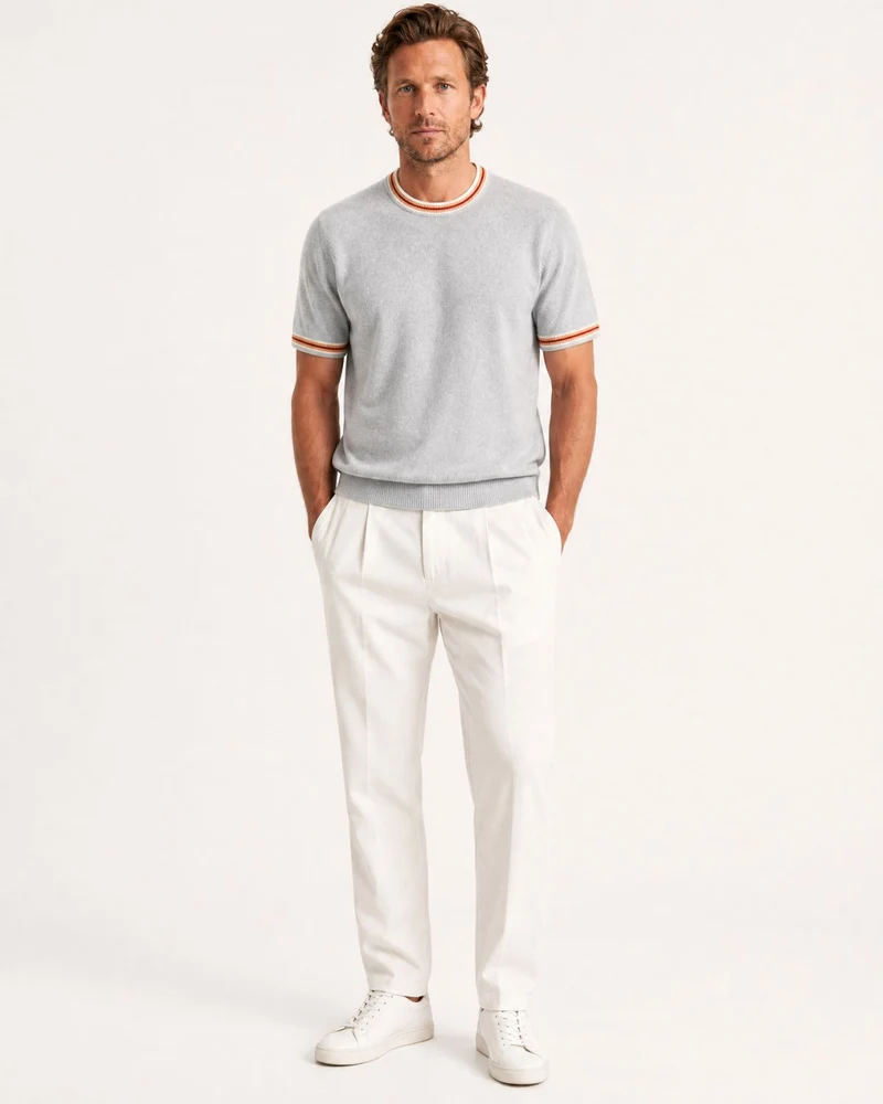 Dakota Relaxed Fit Wool Short-Sleeve T-Shirt Sweater