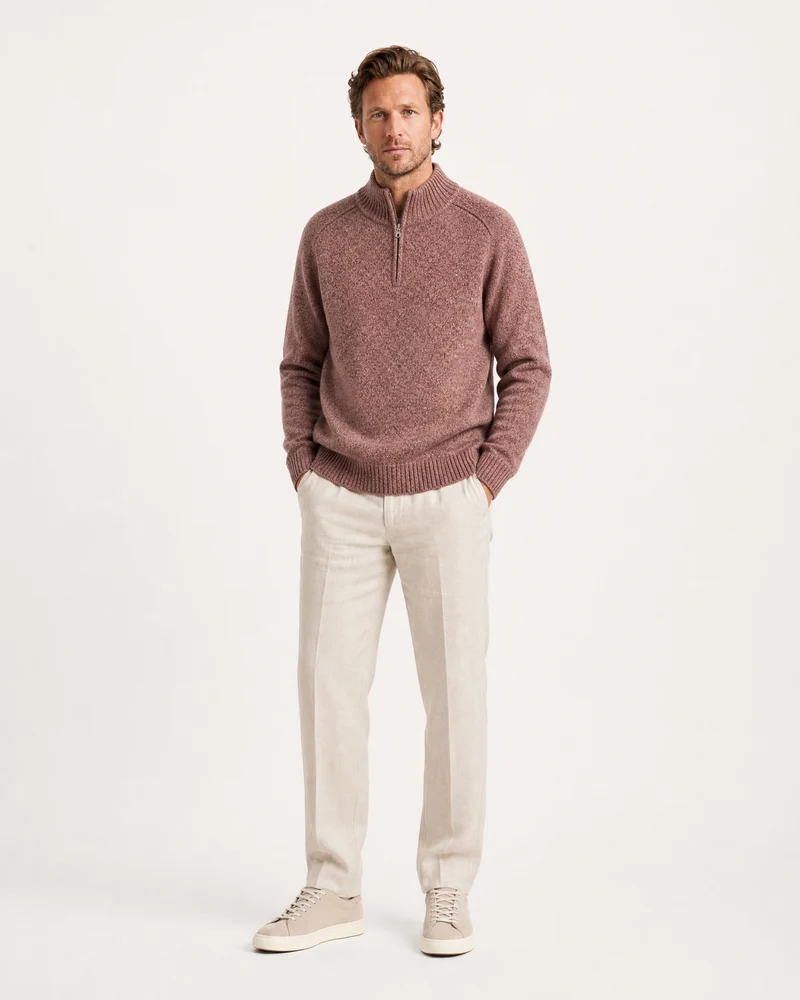 Alaska Heavyweight Cashmere Quarter-Zip Sweater