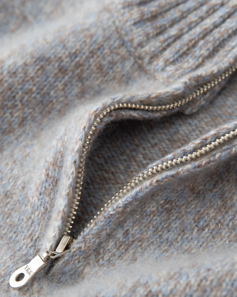Alaska Heavyweight Cashmere Quarter-Zip Sweater