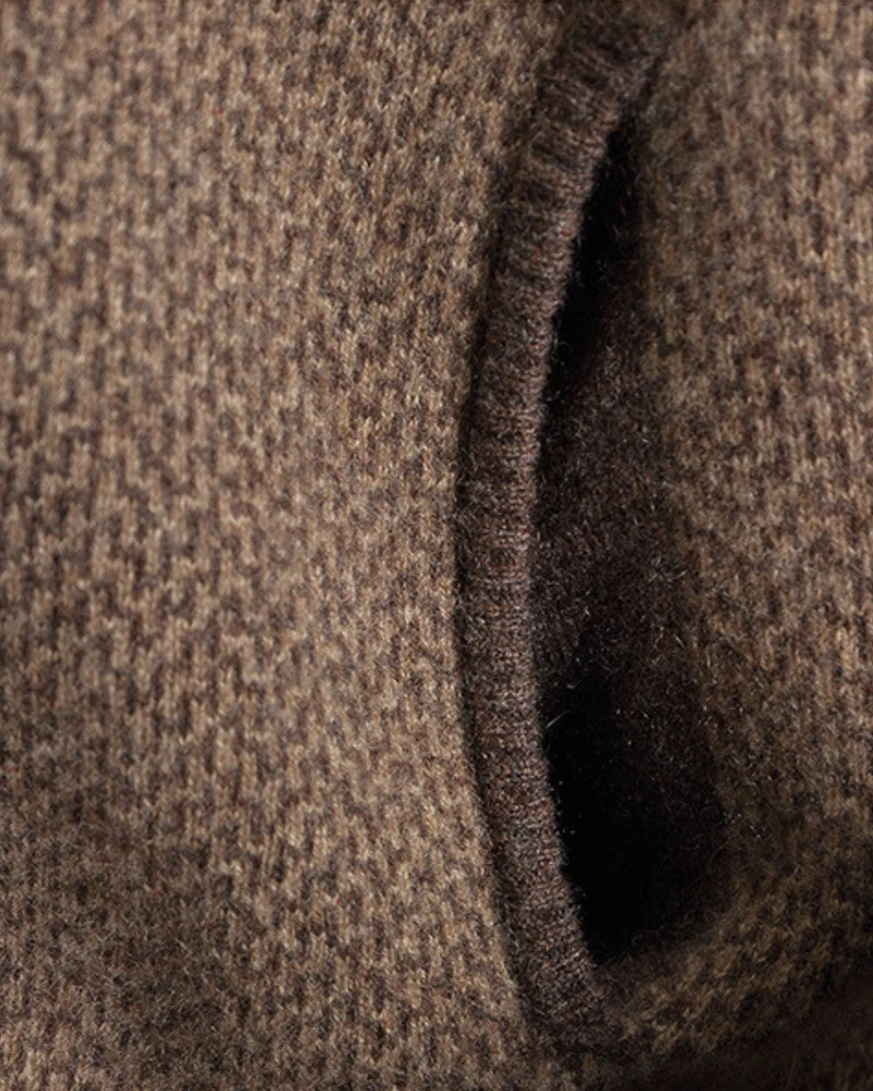 London Cashmere Knit Zip-Up Cardigan