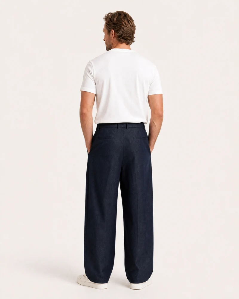 Retro Belted Wide-Leg Kendo Pants