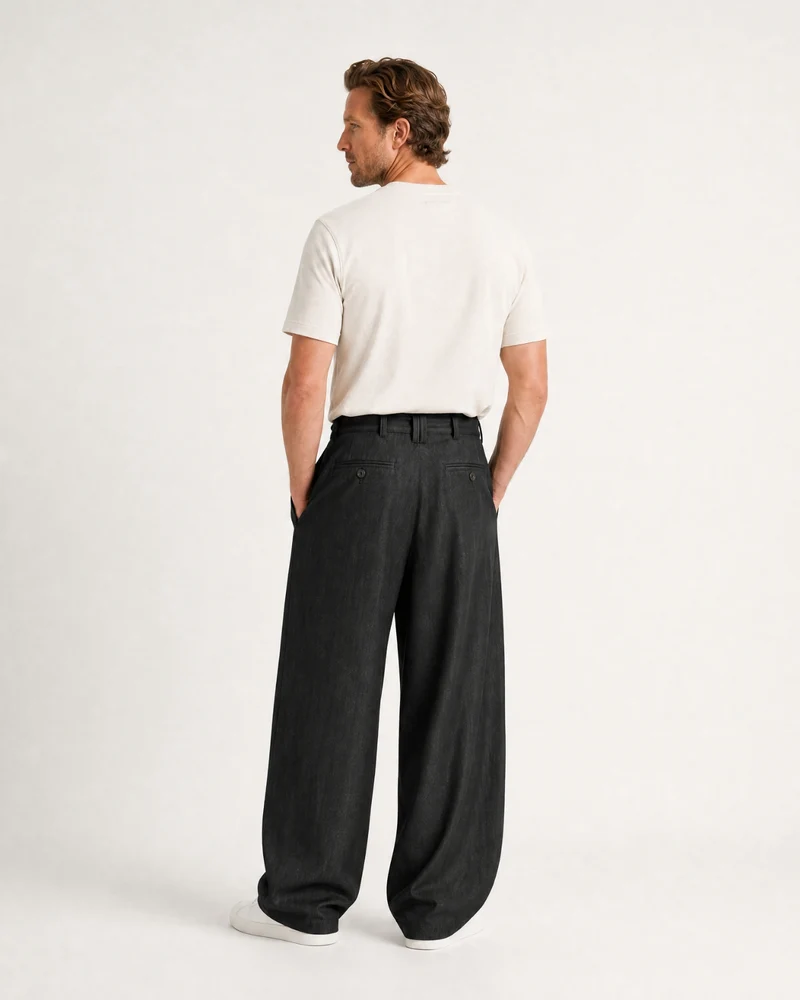 Retro Belted Wide-Leg Kendo Pants