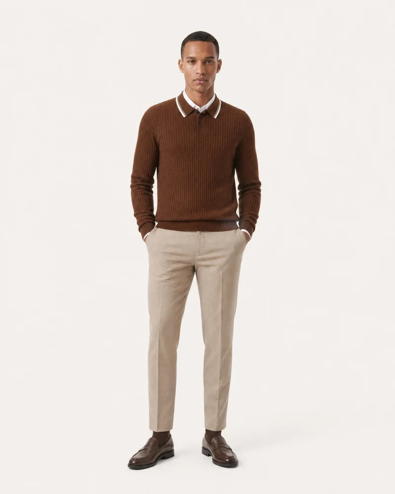 Hamptons Cashmere Knit Polo Shirt Limited Edition