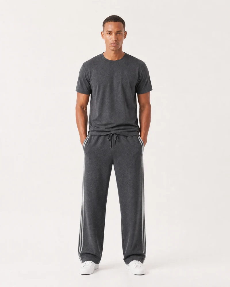 Boston Cashmere Wool Jacquard Straight Pants