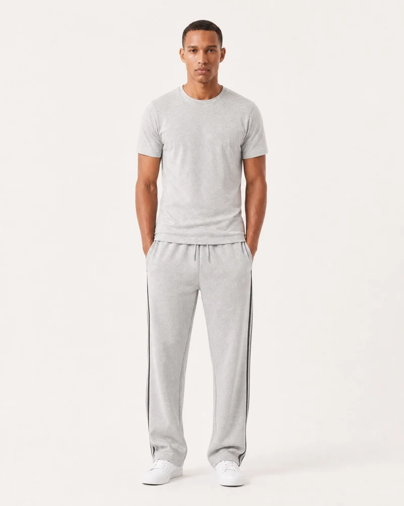 Boston Cashmere Wool Jacquard Straight Pants